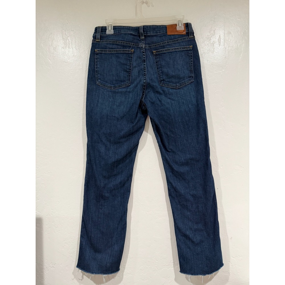 Lauren Ralph Lauren Straight Leg Raw Hem Jeans Dark Wash Blue Womens Size 8 - Picture 2 of 12
